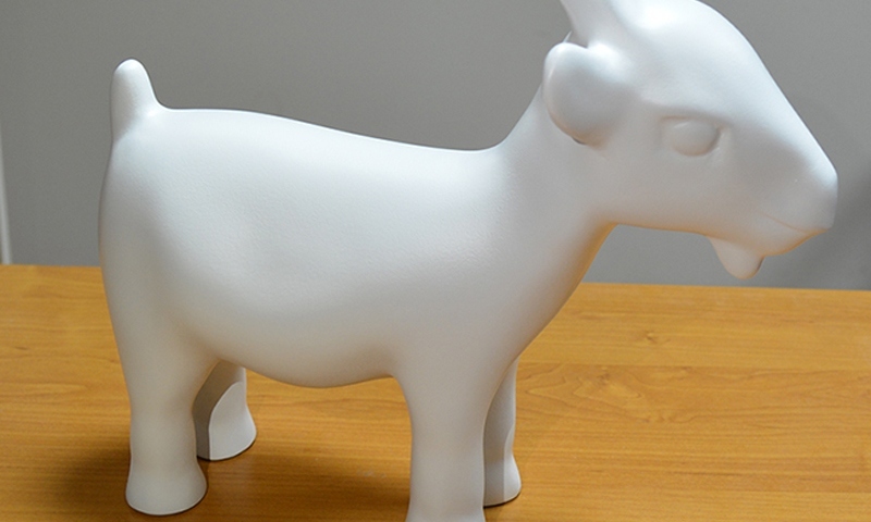 Das fertige 3D-Modell (Höhe 40 cm) aus 3 Elementen.