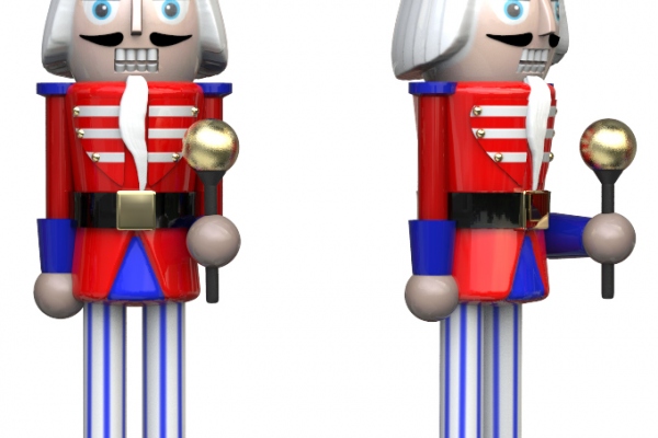 Dziadek do orzechów z koroną i berłem 