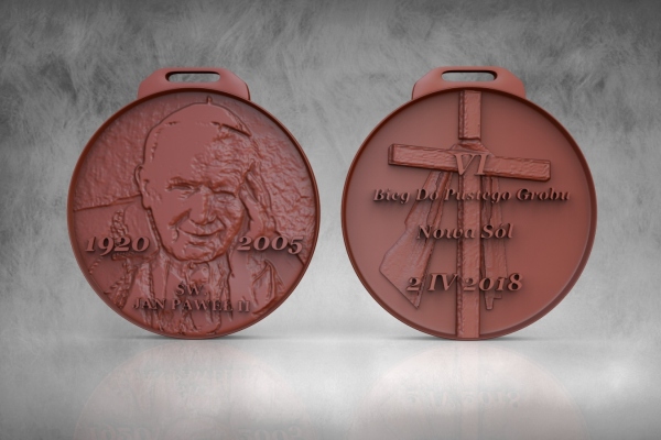Bieg Do Pustego Grobu - Medal - Nowa Sól 2018 - Św. Jan Paweł II